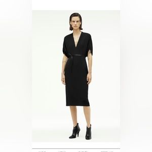 Zara narciso Rodríguez V - neckline , zip midi dress